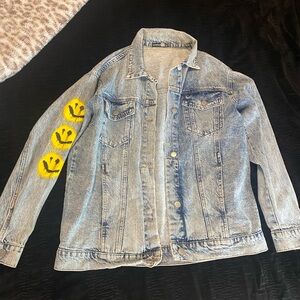 Acid washed denim jacket